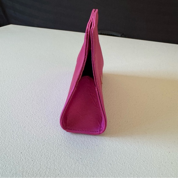 The Attico Clutch Fuchsia Pink Satin